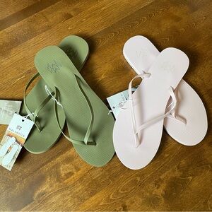 Malvados Lux- Kapa & Shell Flip Flops.. NWT,  Sold as Set